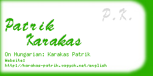 patrik karakas business card